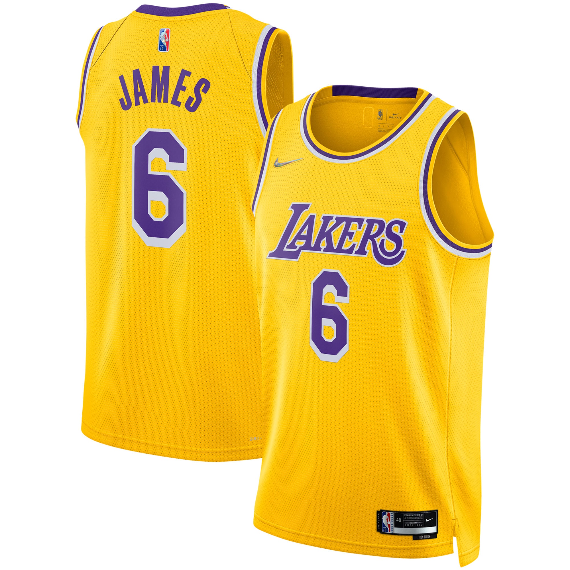 Lebron James Los Angeles Lakers 2021/22 Diamond Swingman Jersey - Icon Edition - Gold