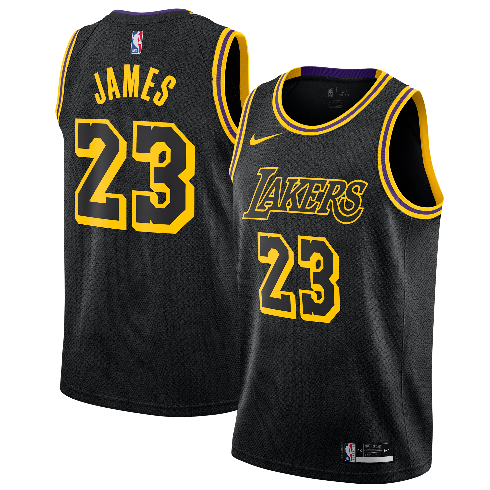 Lebron James Los Angeles Lakers City Edition Swingman Jersey - Black
