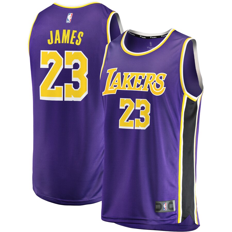 Lebron James Los Angeles Lakers Fanatics Branded Youth 2018/19 Fast Break Replica Jersey Purple - Statement Edition