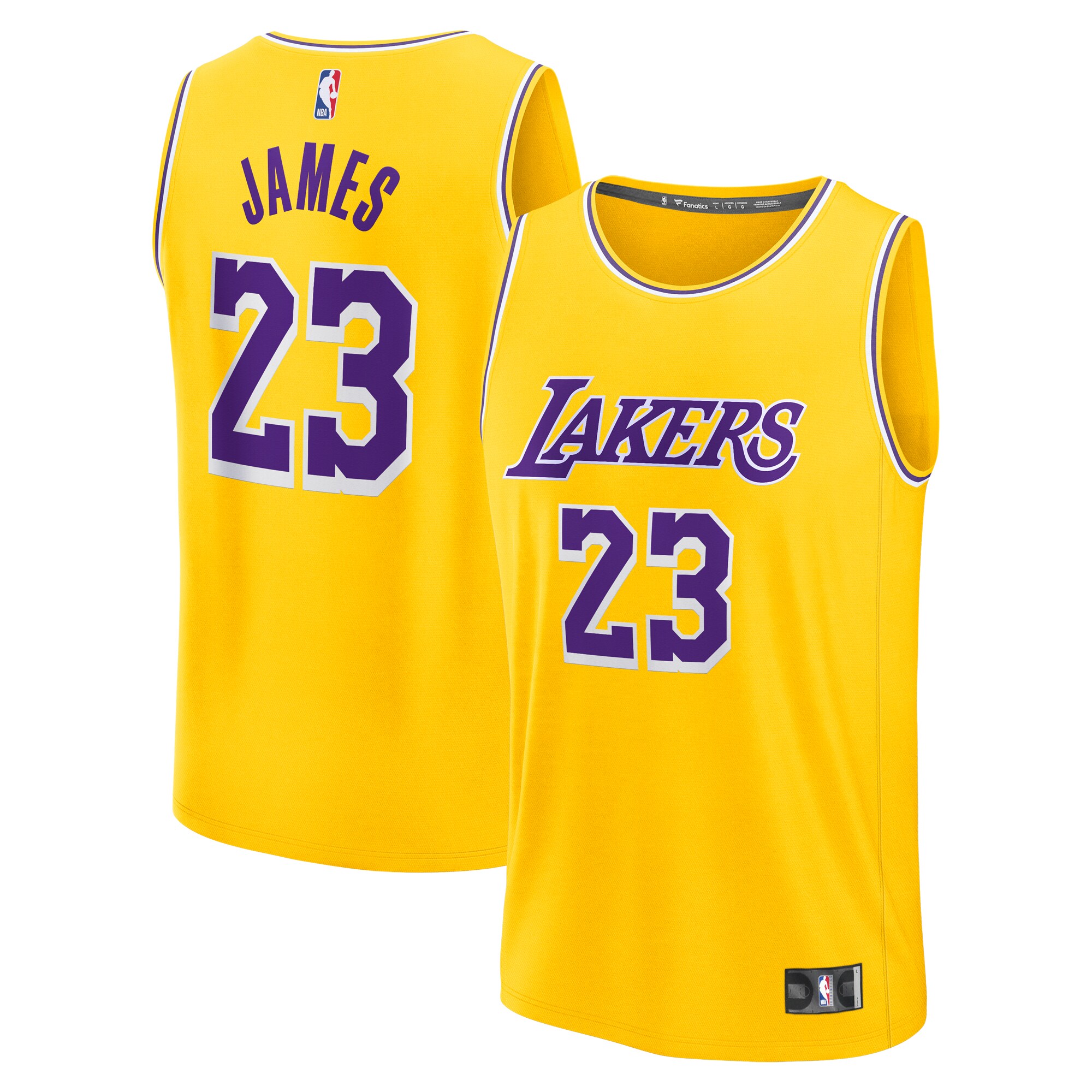 Lebron James Los Angeles Lakers Fanatics Fast Break Replica Jersey - Icon Edition - Gold