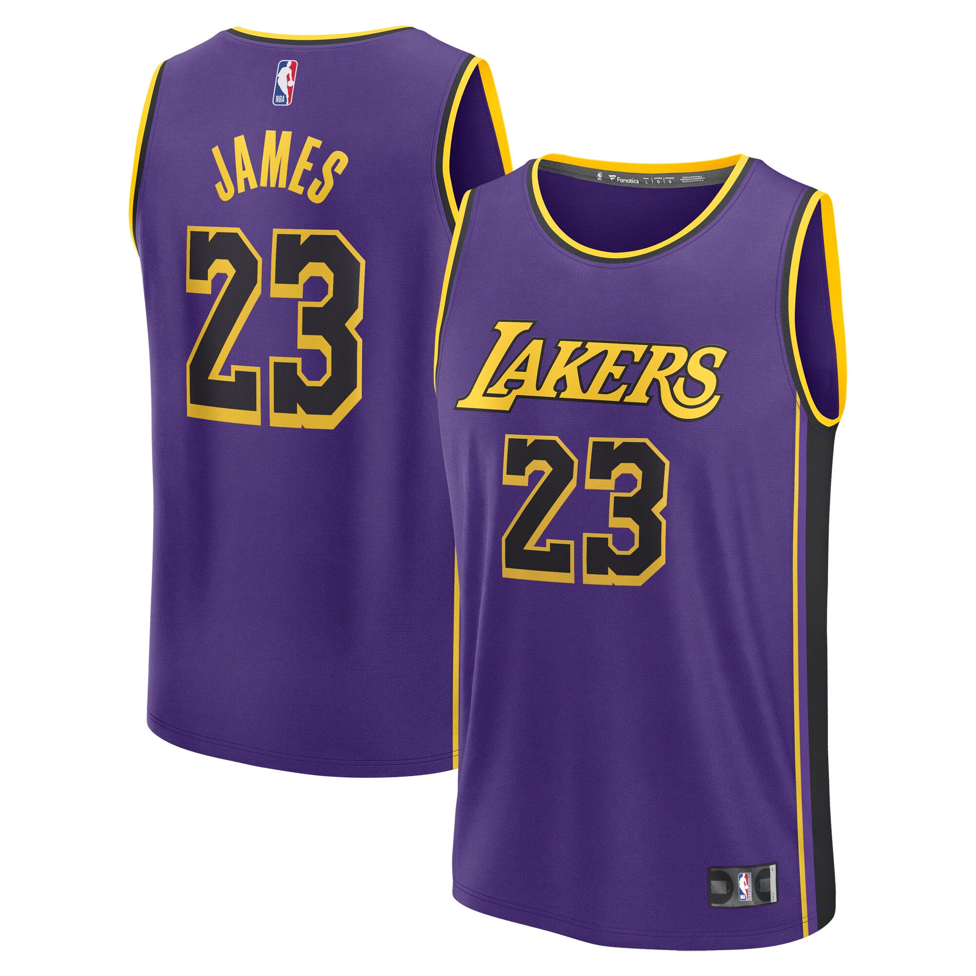 Lebron James Los Angeles Lakers Fanatics Fast Break Replica Player Jersey - Statement Edition - Purple