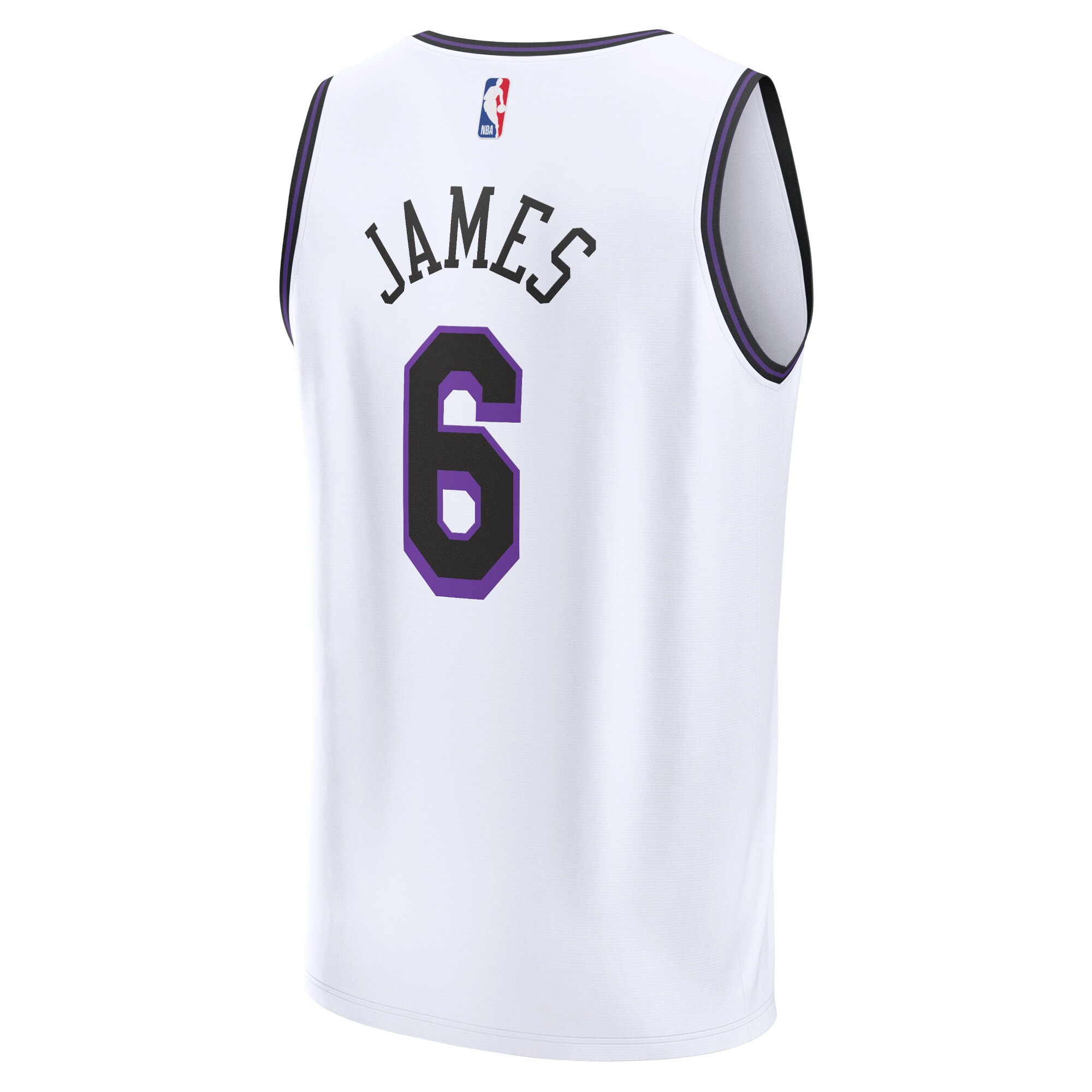 Alternative view of Lebron James Los Angeles Lakers Fanatics Fastbreak Jersey - City Edition - White