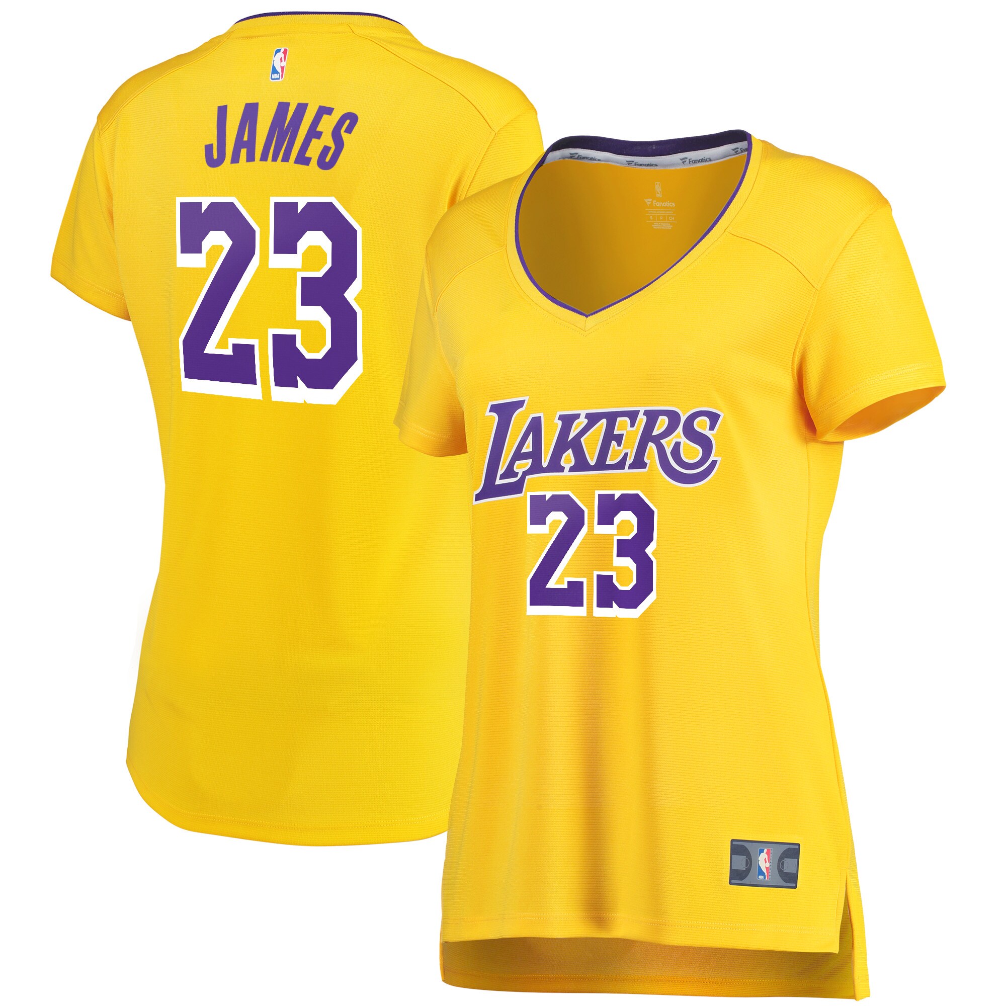 Lebron James Los Angeles Lakers Fanatics Women's Fast Break Replica Jersey - Icon Edition - Gold
