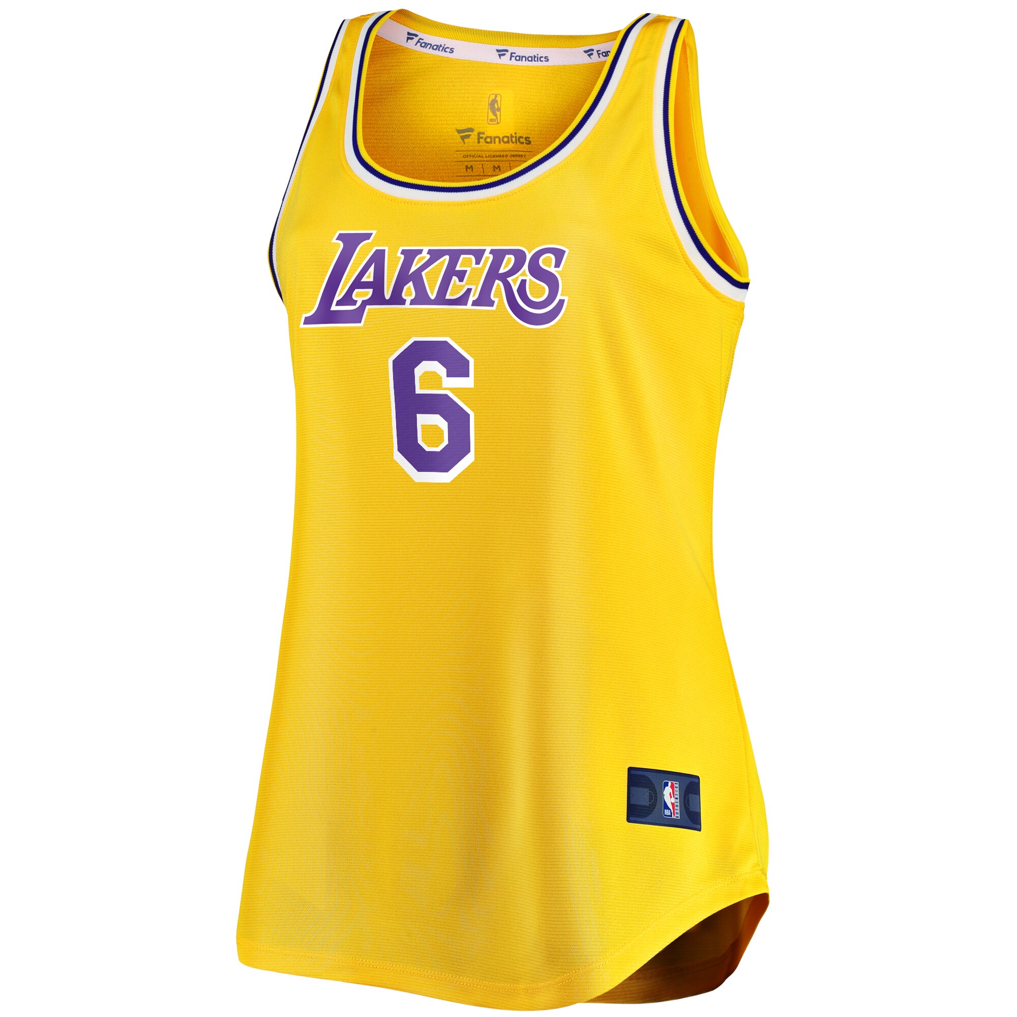 Alternative view of Lebron James Los Angeles Lakers Fanatics Women's Fast Break Tank Jersey - Icon Edition - Gold