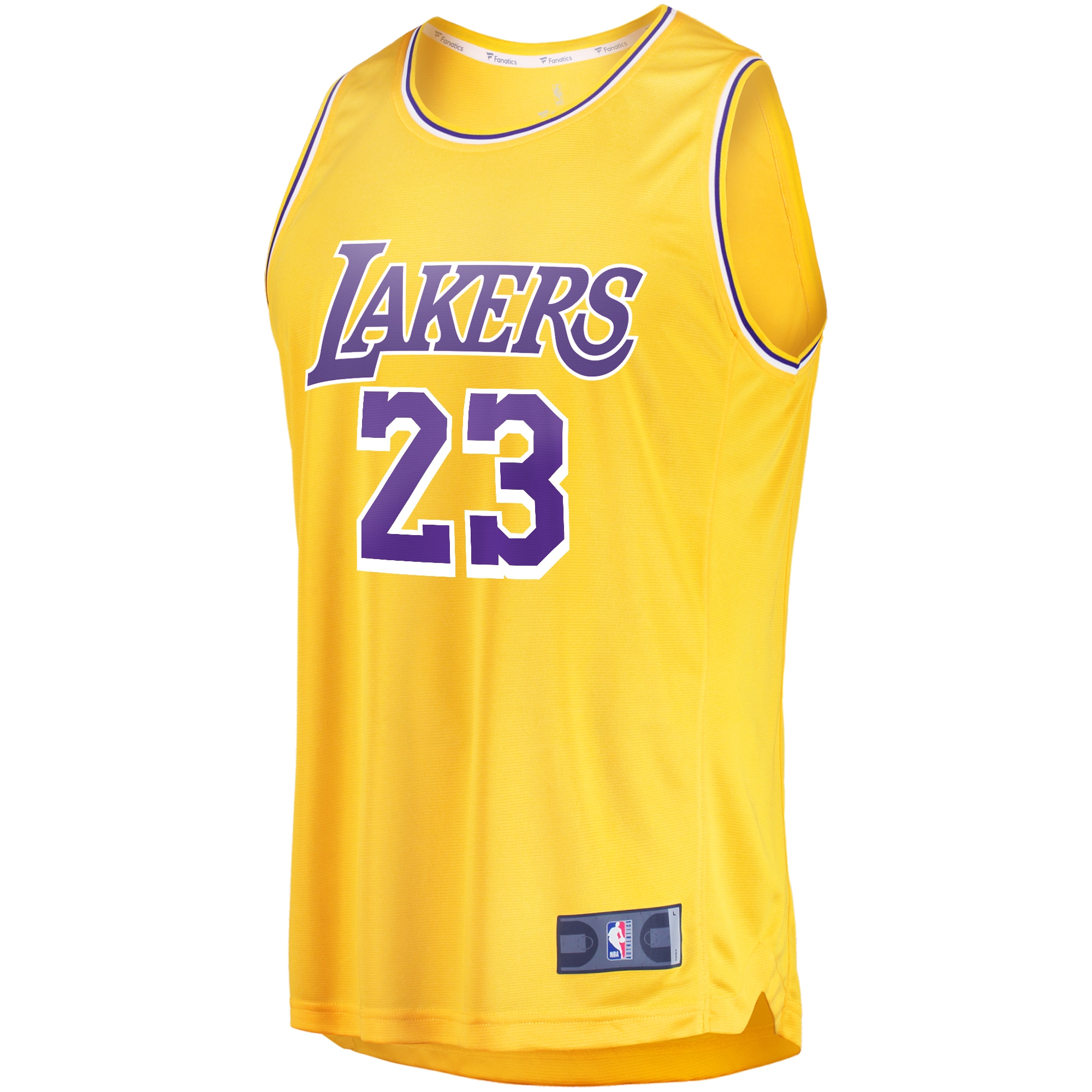 Alternative view of Lebron James Los Angeles Lakers Fanatics Youth Fast Break Player Jersey - Icon Edition - Gold