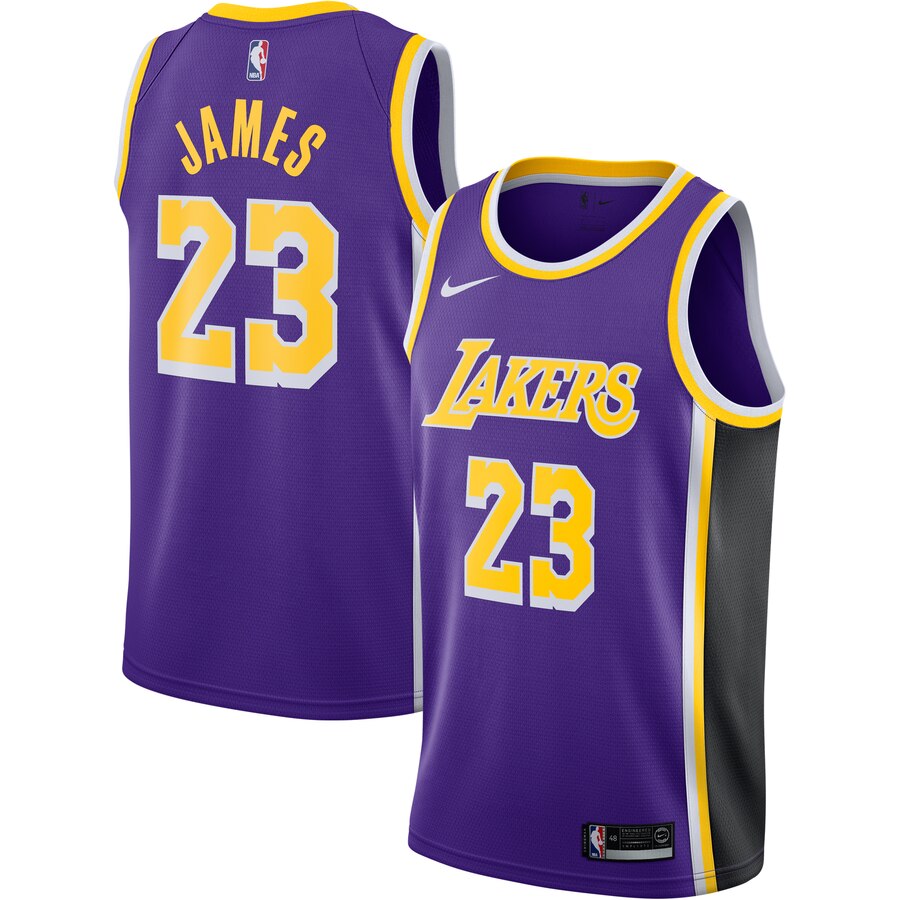 Lebron James Los Angeles Lakers Replica Swingman Jersey - Statement Edition - Purple
