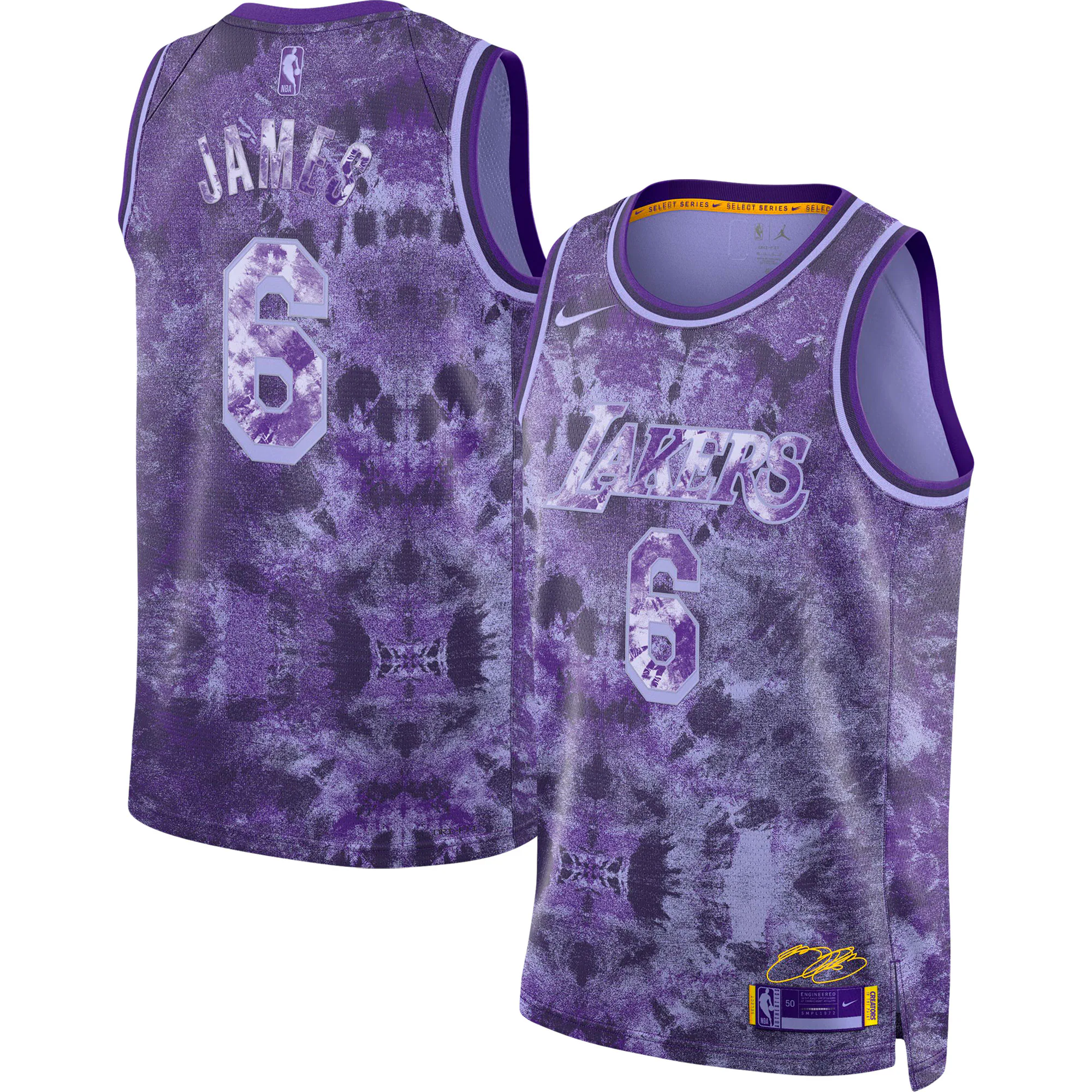 Alternative view of Lebron James Los Angeles Lakers Unisex Select Series Swingman Jersey – Purple