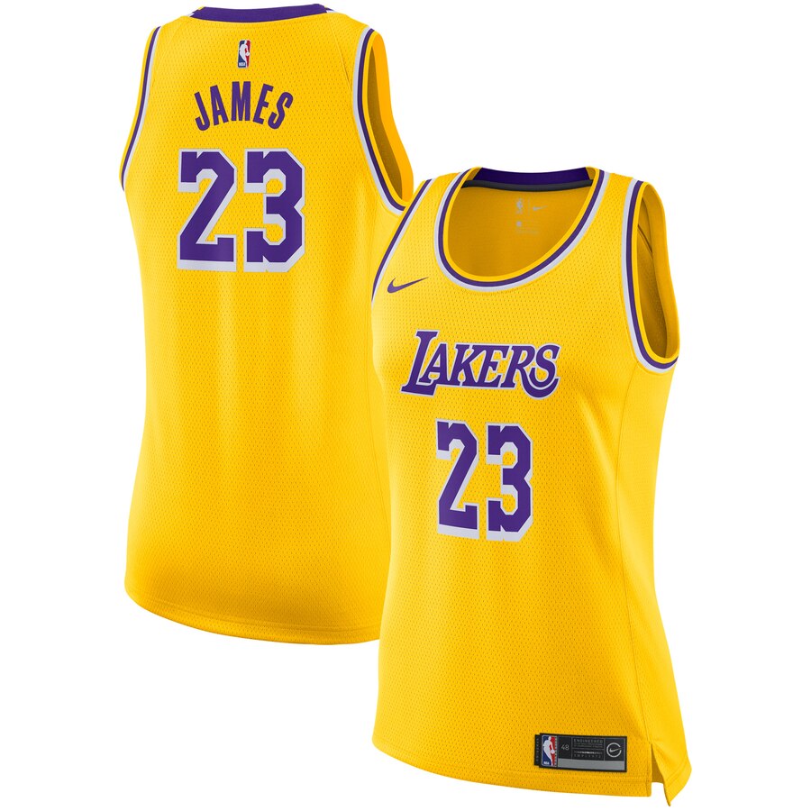 Lebron James Los Angeles Lakers Women's Swingman Jersey - Gold - Icon Edition