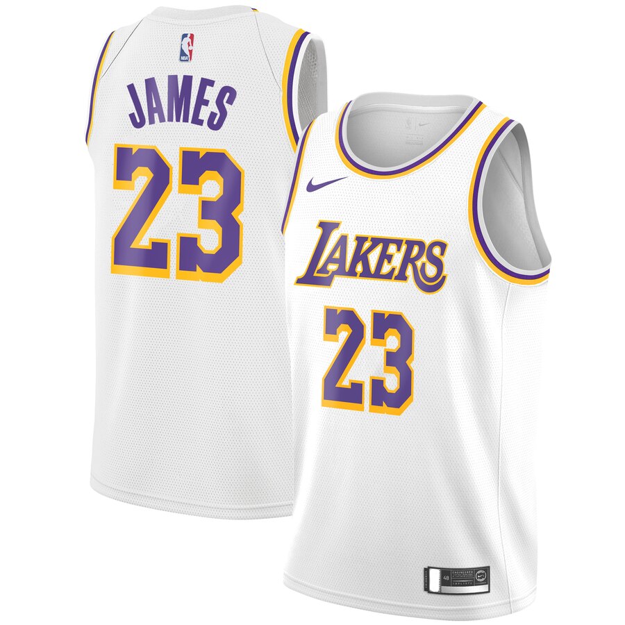 Lebron James Los Angeles Lakers Youth 2018/19 Swingman Jersey White - Association Edition