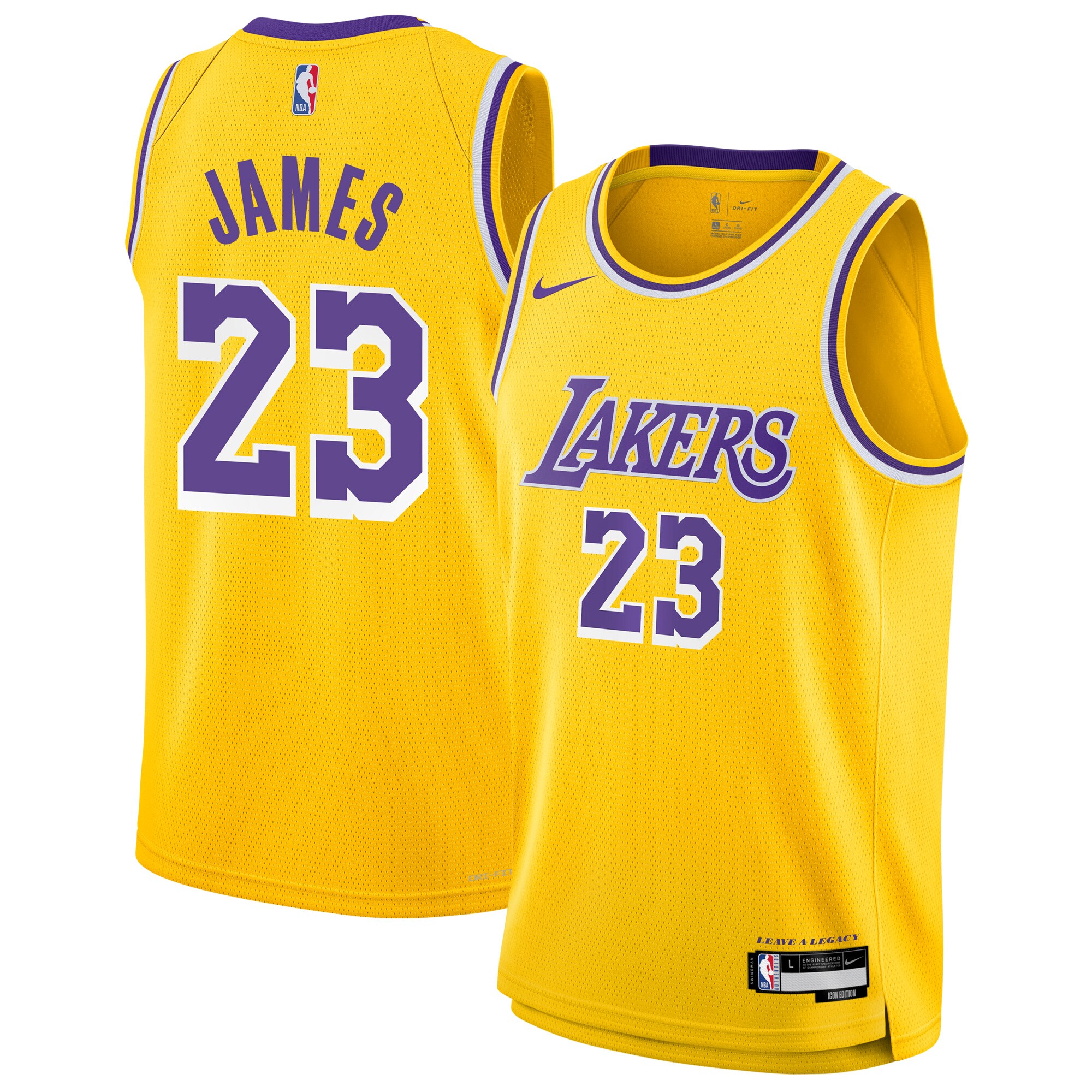 Lebron James Los Angeles Lakers Youth Swingman Jersey - Icon Edition - Gold