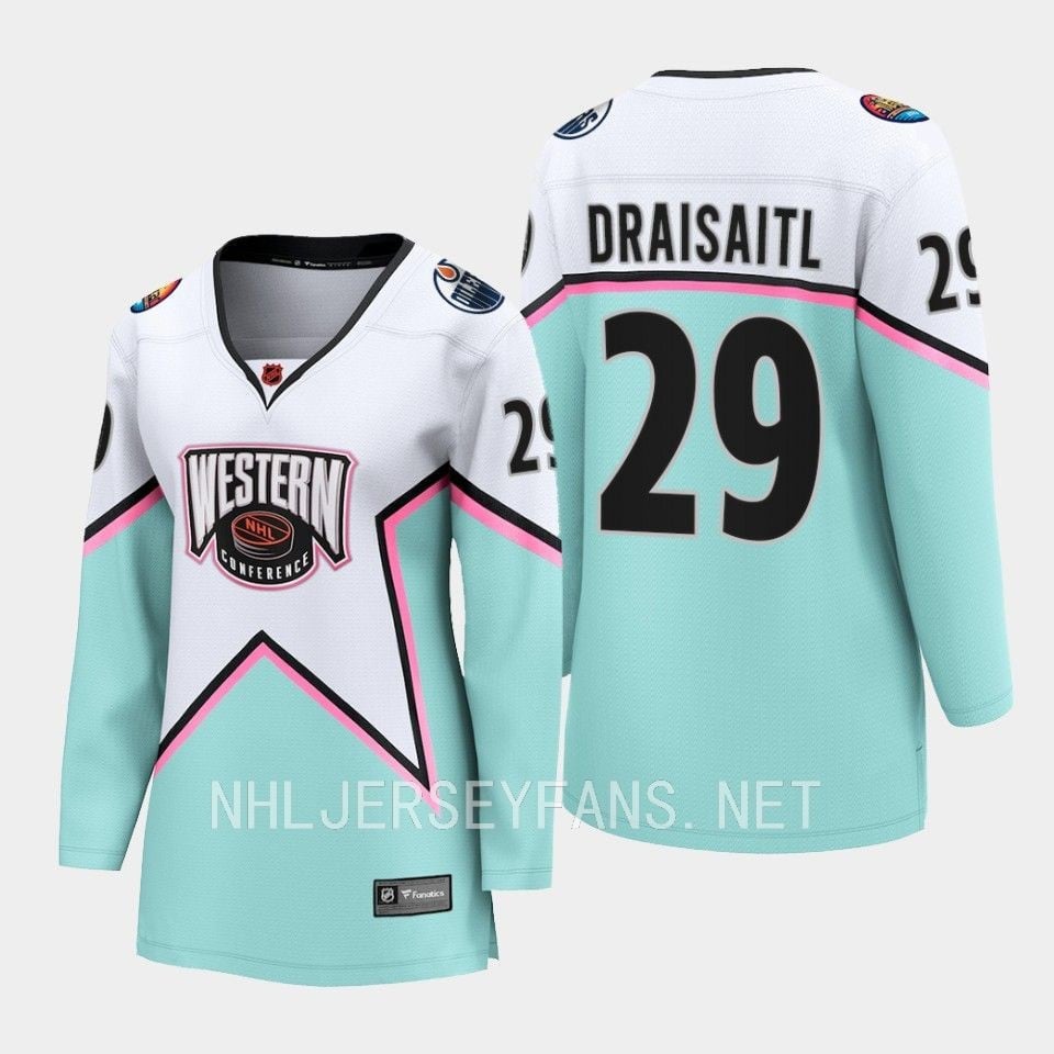 Leon Draisaitl 29 Edmonton Oilers 2023 All-Star Game Jersey White Equipment - JS259 