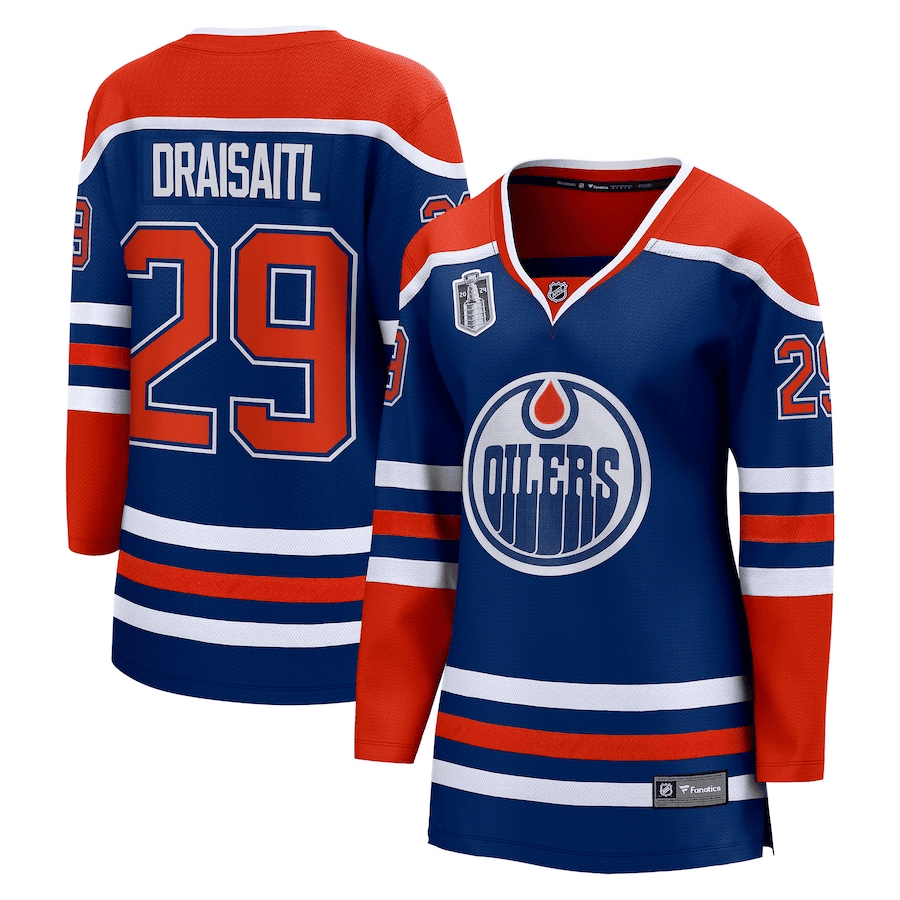 Leon Draisaitl 29 Edmonton Oilers 2024 Stanley Cup Final Home Breakaway Player Jersey - Royal, Women - JS573 