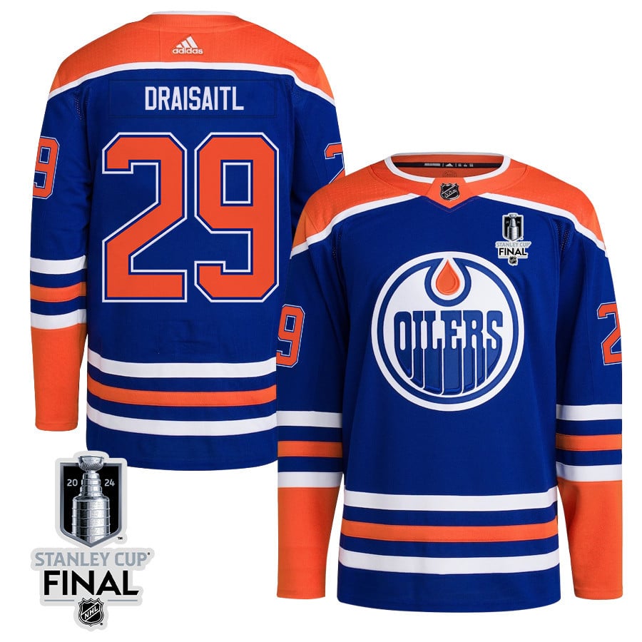 Leon Draisaitl 29 Edmonton Oilers 2024 STANLEY CUP Final Home Primegreen Jersey - Men, Royal - JS518 