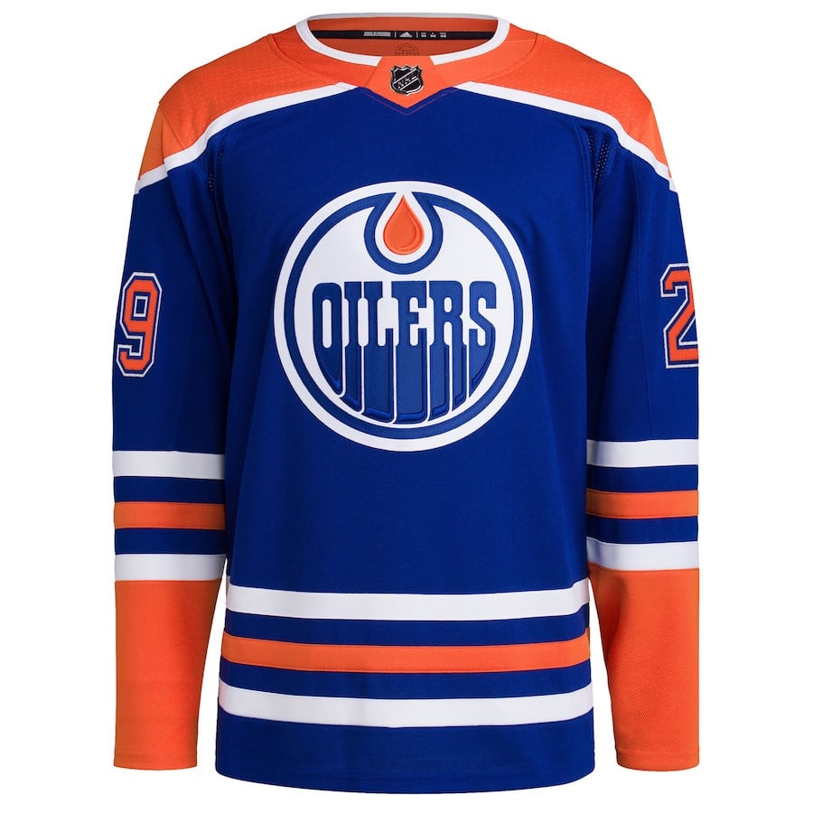 Alternative view of Leon Draisaitl 29 Edmonton Oilers Home Jersey - Men - JS551 