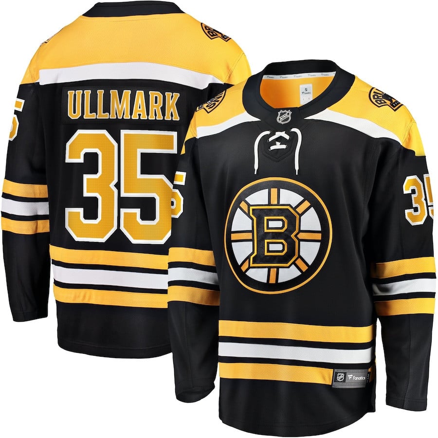 Linus Ullmark 35 Boston Bruins Breakaway Home Jersey - Men, Black - JS301 