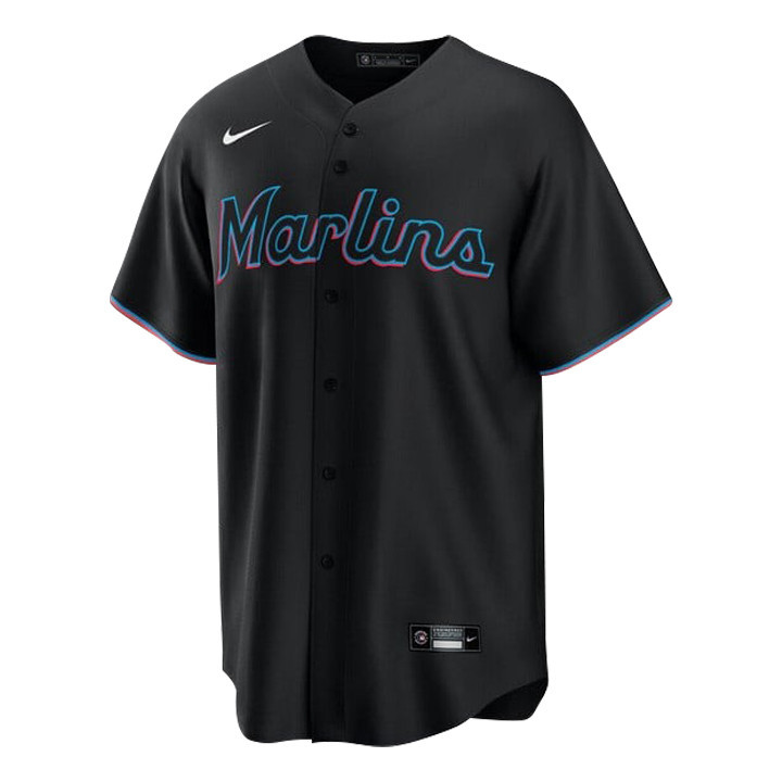 Alternative view of Lionel Messi Miami Marlins Baseball Jersey - Stitched Men Jersey - Black 