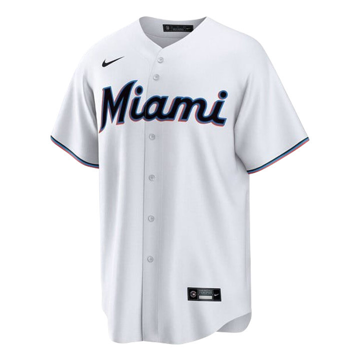 Alternative view of Lionel Messi Miami Marlins Baseball Jersey - Stitched Men Jersey - White 