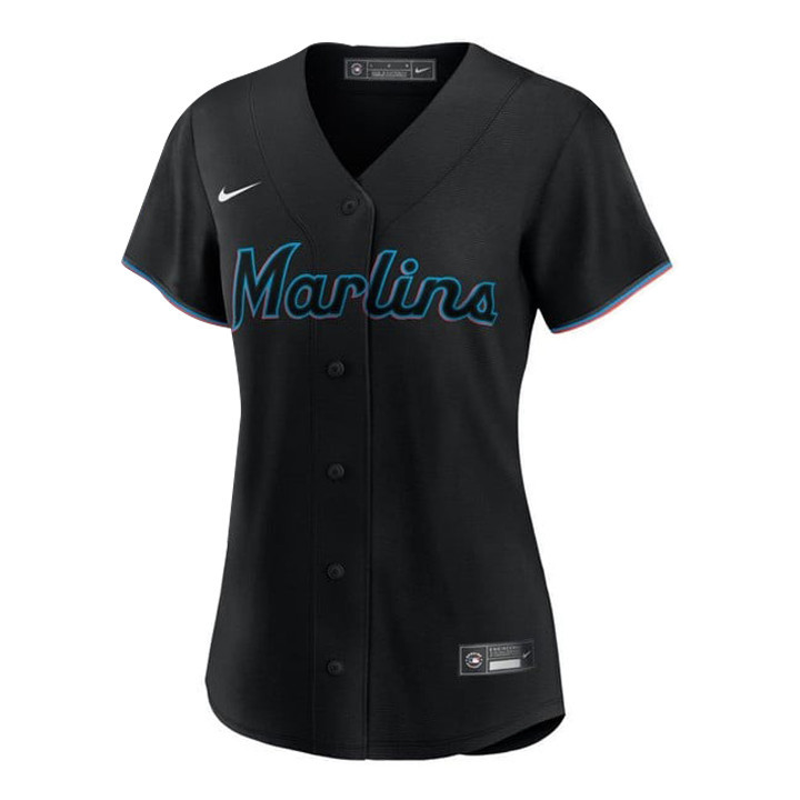 Alternative view of Lionel Messi Miami Marlins Baseball Jersey - Women Stitched - Black 