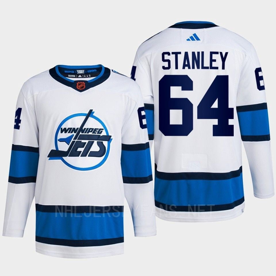 Logan Stanley 64 Reverse Retro 2.0 2022 Winnipeg Jets White Jersey Primegreen - JS516 