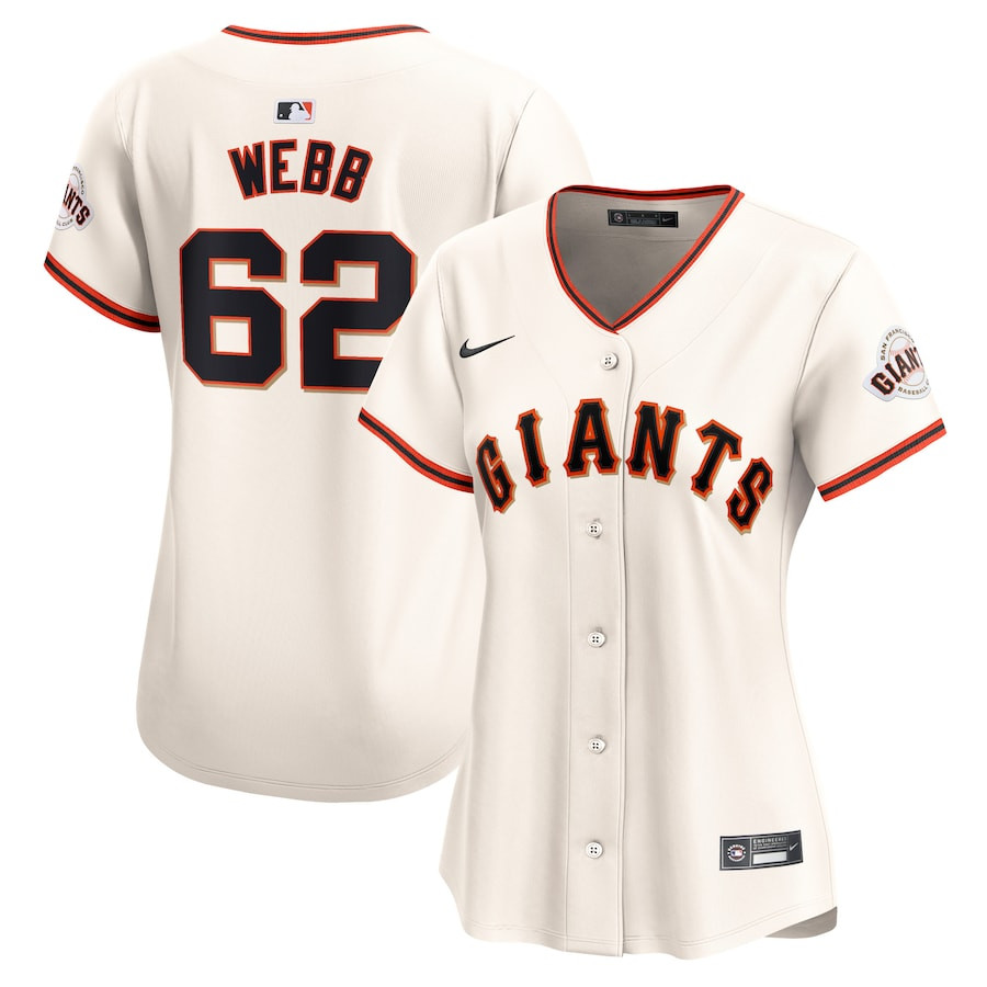 Logan Webb 62 San Francisco Giants Women Home Limited Player Jersey - Cream 