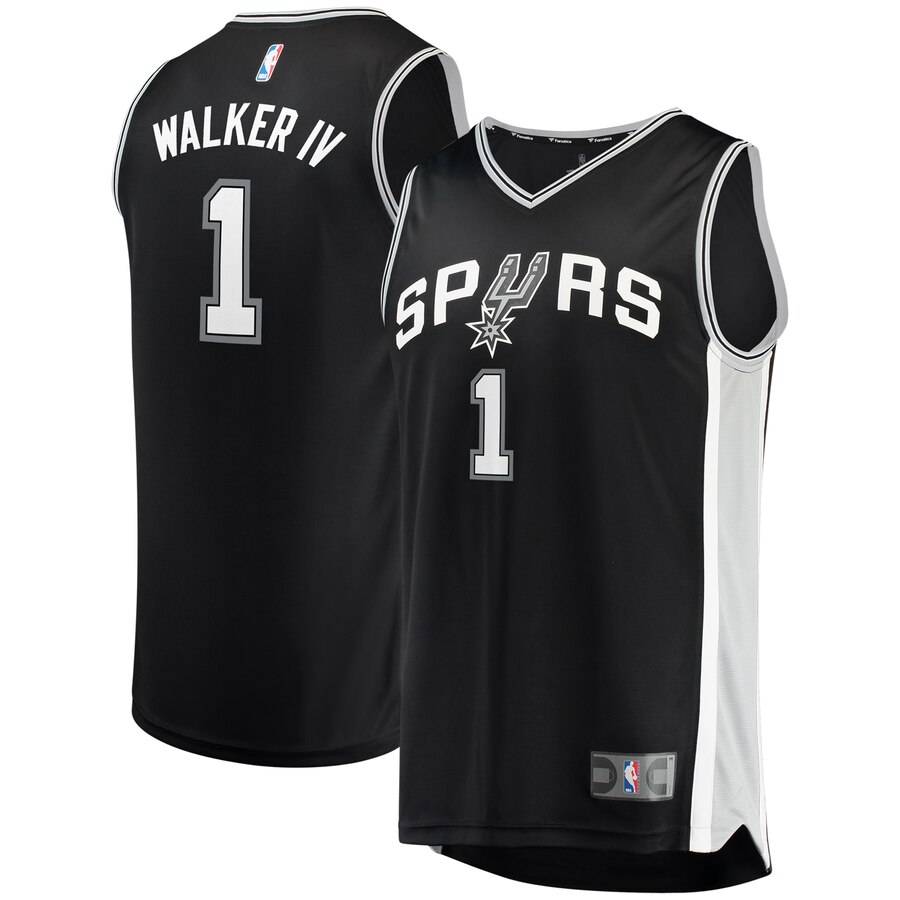 Lonnie Walker San Antonio Spurs Fanatics Branded Fast Break Replica Jersey - Icon Edition - Black