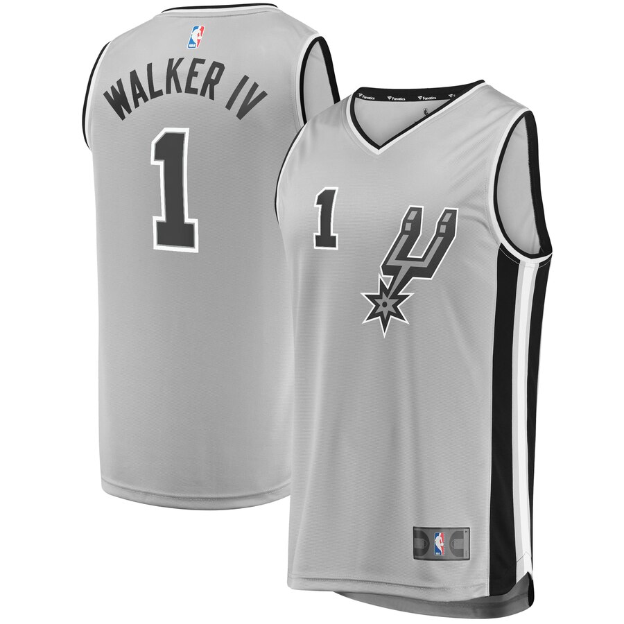 Lonnie Walker San Antonio Spurs Fanatics Branded Youth Fast Break Replica Player Jersey - Statement Edition - Silver