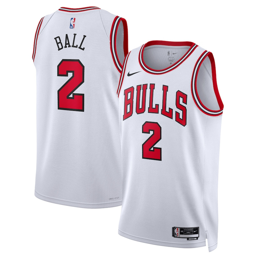 Lonzo Ball 2 Chicago Bulls Unisex Swingman Jersey - Association Edition - White - JS975 
