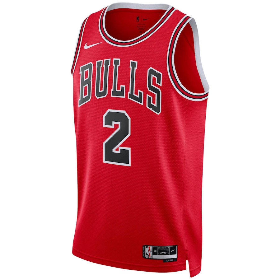 Alternative view of Lonzo Ball 2 Chicago Bulls Unisex Swingman Jersey - Icon Edition - Red - JS401 