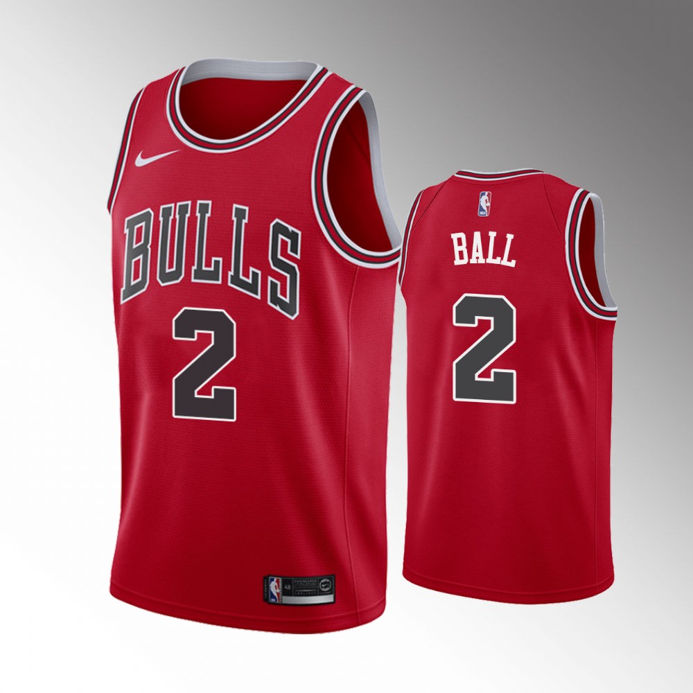 Lonzo Ball Chicago Bulls 2021 Icon Edition Red 2021 Trade Jersey