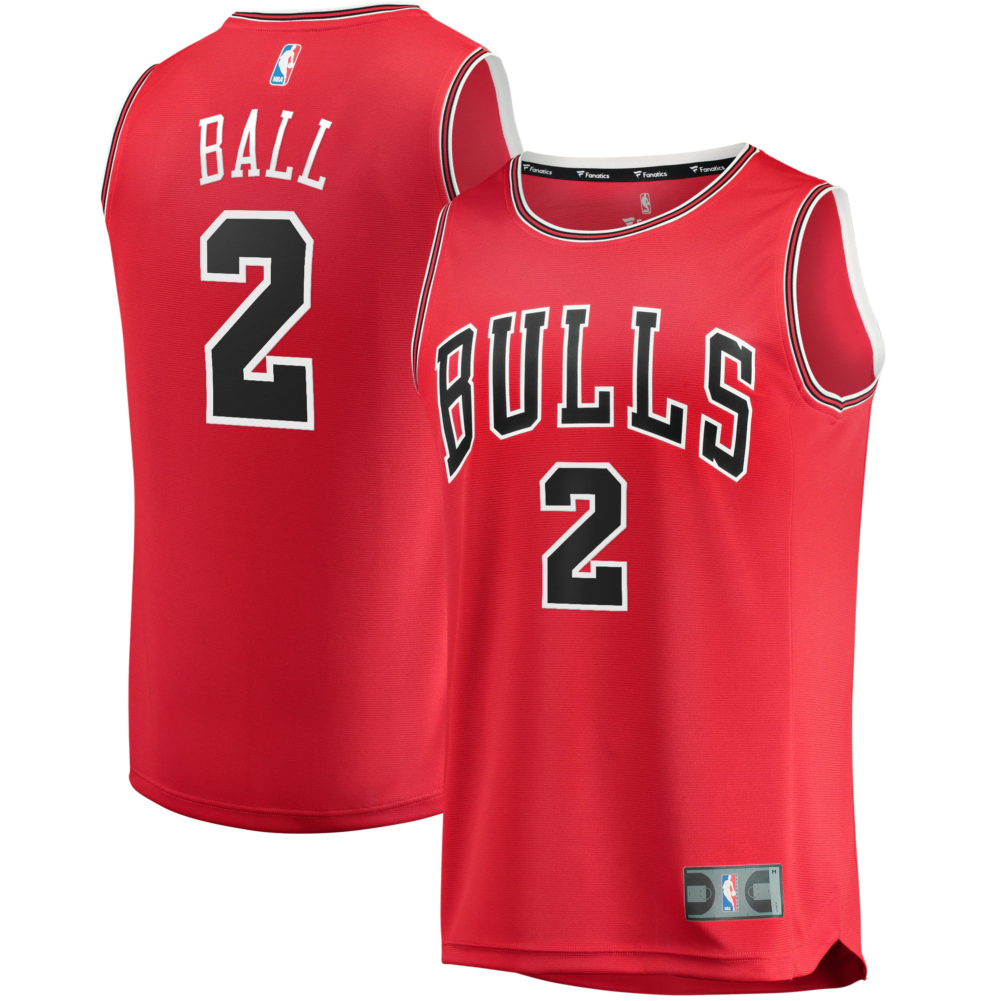 Lonzo Ball Chicago Bulls Fanatics Branded Youth 2021/22 Fast Break Road Replica Jersey - Icon Edition - Red