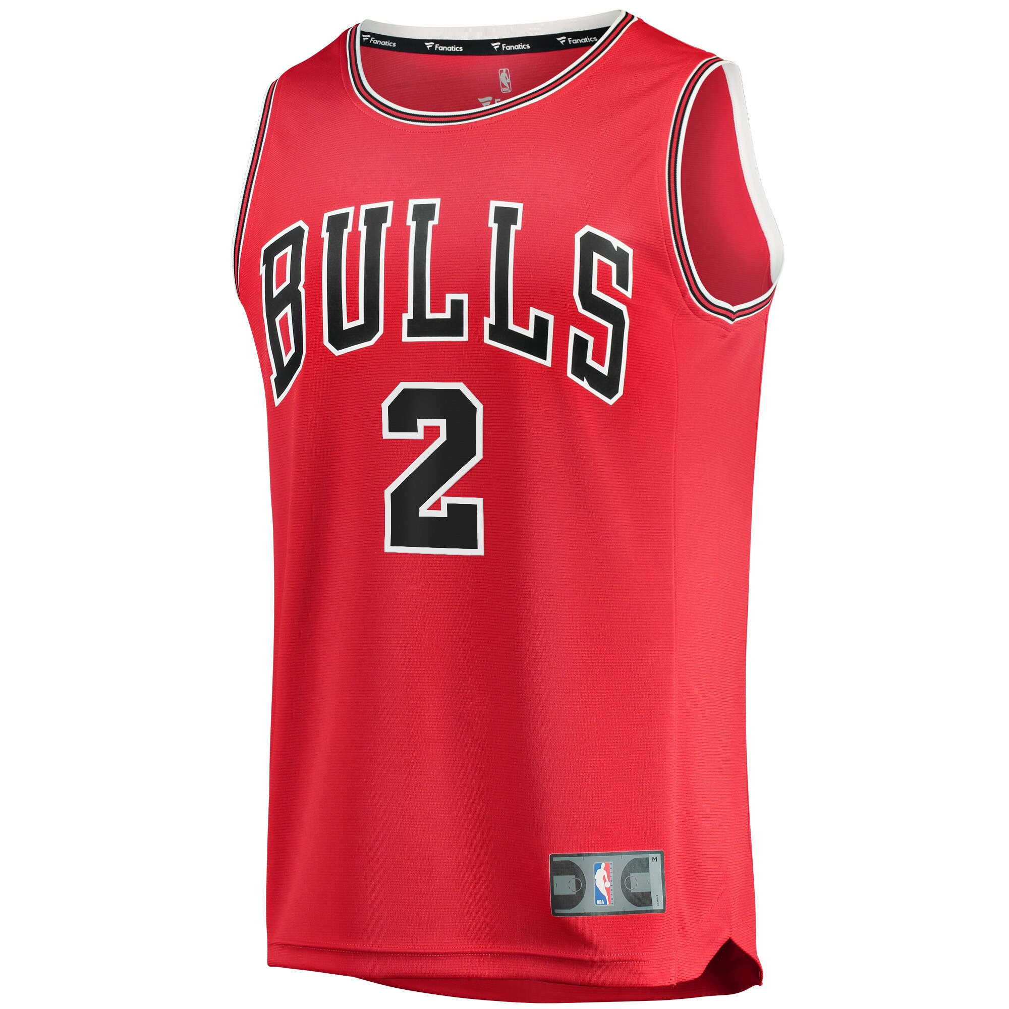 Alternative view of Lonzo Ball Chicago Bulls Fanatics Fast Break Road Replica Jersey - Icon Edition - Red
