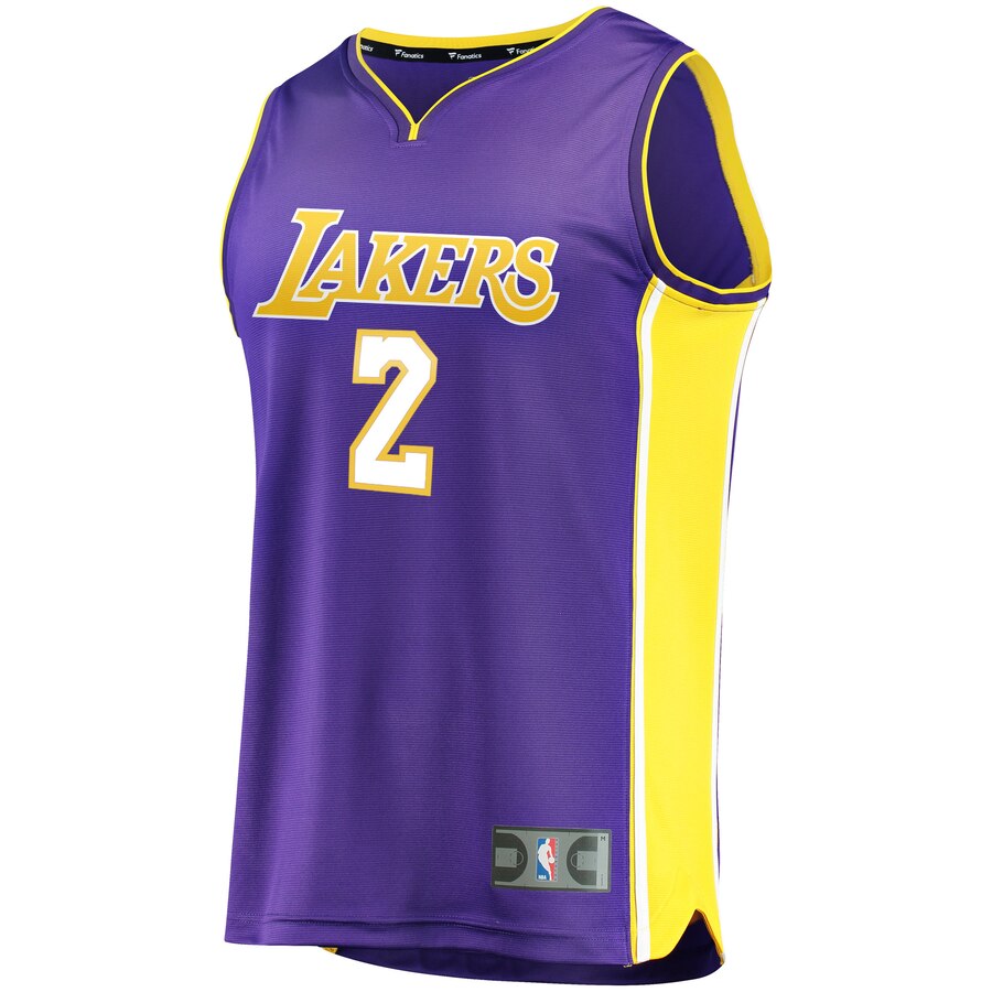 Alternative view of Lonzo Ball Los Angeles Lakers Fanatics Branded Fast Break Replica Jersey Purple - Statement Edition