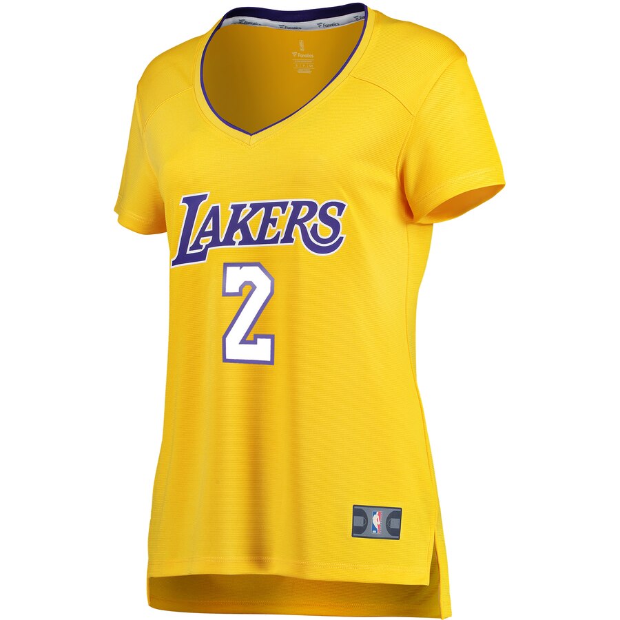Alternative view of Lonzo Ball Los Angeles Lakers Fanatics Branded Women's Fast Break Replica Icon Edition Jersey - Gold