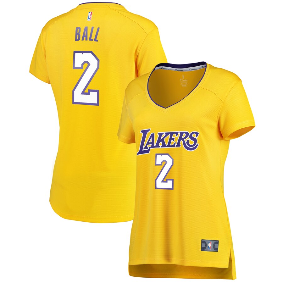 Lonzo Ball Los Angeles Lakers Fanatics Branded Women's Fast Break Replica Icon Edition Jersey - Gold
