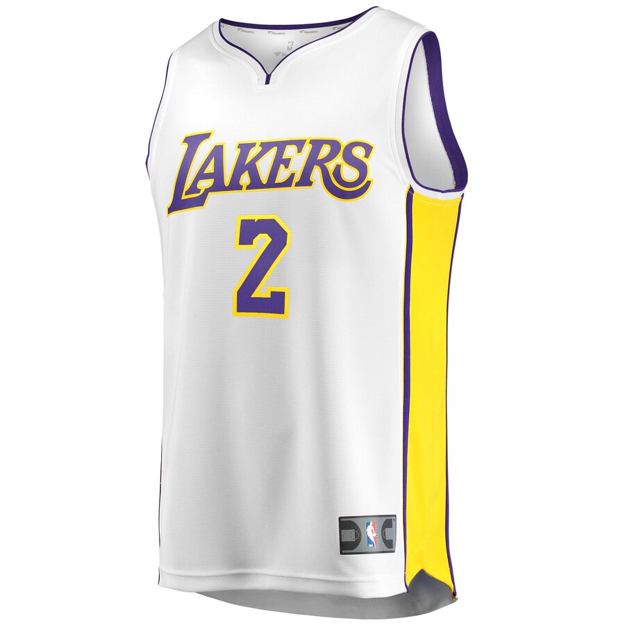 Alternative view of Lonzo Ball Los Angeles Lakers Fanatics Branded Youth Fast Break Replica Jersey White - Association Edition