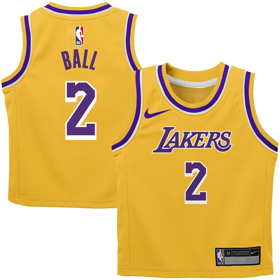 Lonzo Ball Los Angeles Lakers Preschool Replica Jersey Gold - Icon Edition