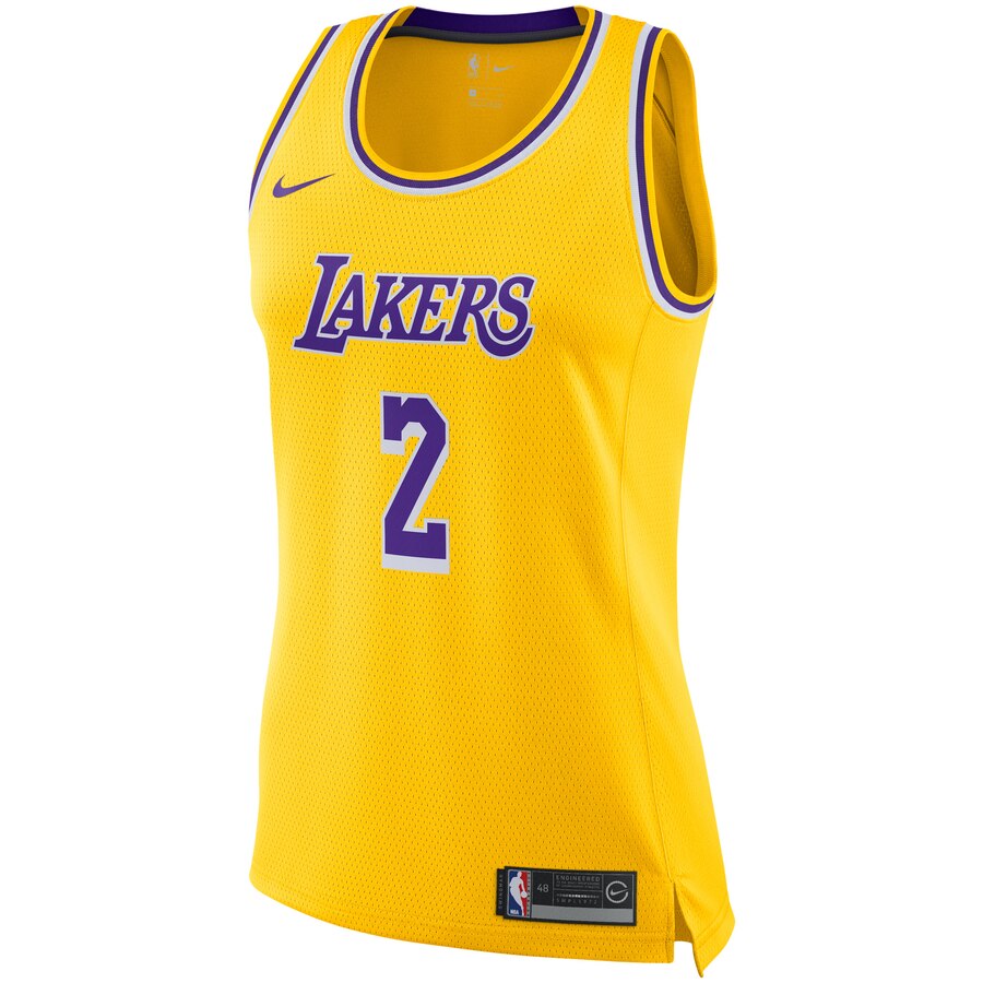 Alternative view of Lonzo Ball Los Angeles Lakers Women's Swingman Jersey - Gold - Icon Edition