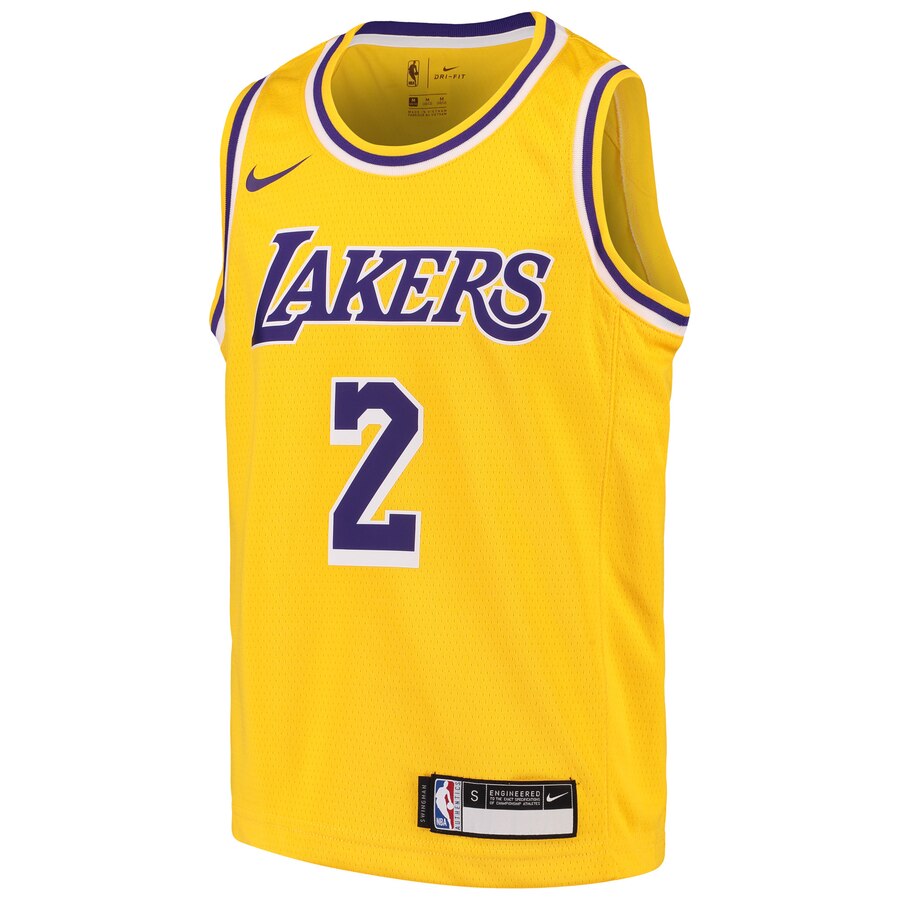 Alternative view of Lonzo Ball Los Angeles Lakers Youth Swingman Jersey Gold - Icon Edition