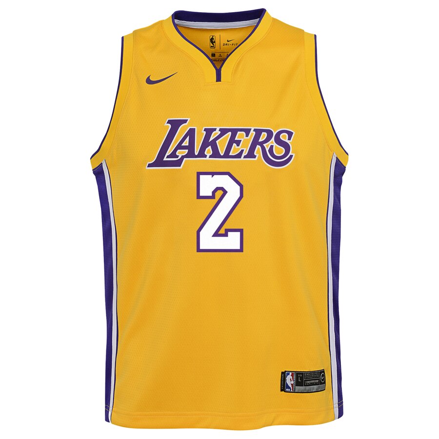 Alternative view of Lonzo Ball Los Angeles Lakers Youth Swingman Jersey Yellow - Icon Edition