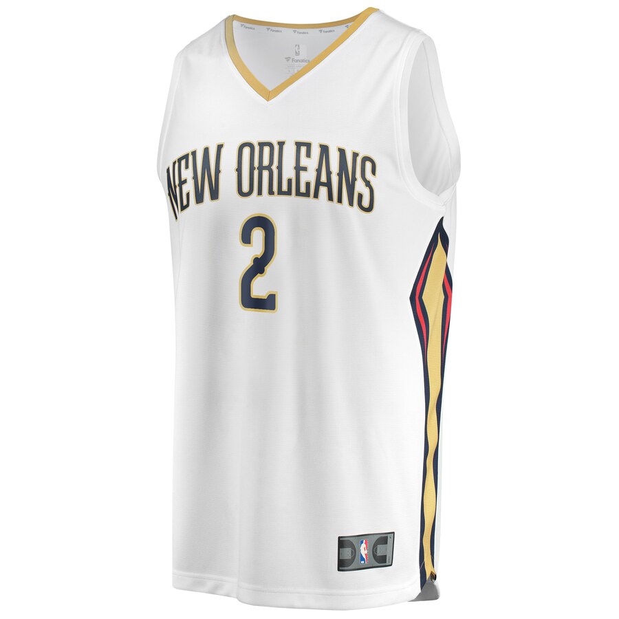 Alternative view of Lonzo Ball New Orleans Pelicans Fanatics Branded Youth Fast Break Replica Jersey White - Association Edition