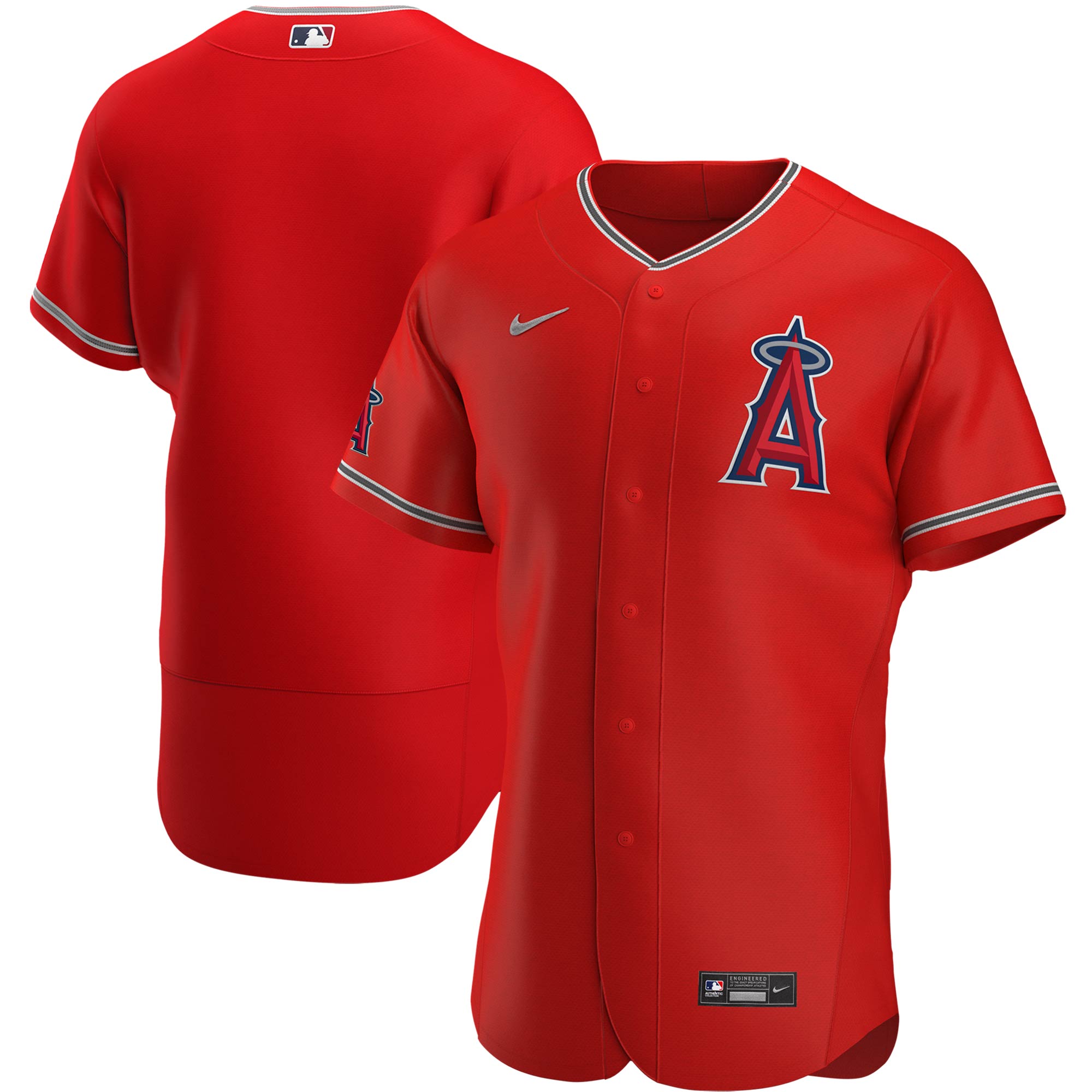Alternative view of Los Angeles Angels Alternate Authentic Team Logo Jersey – Red