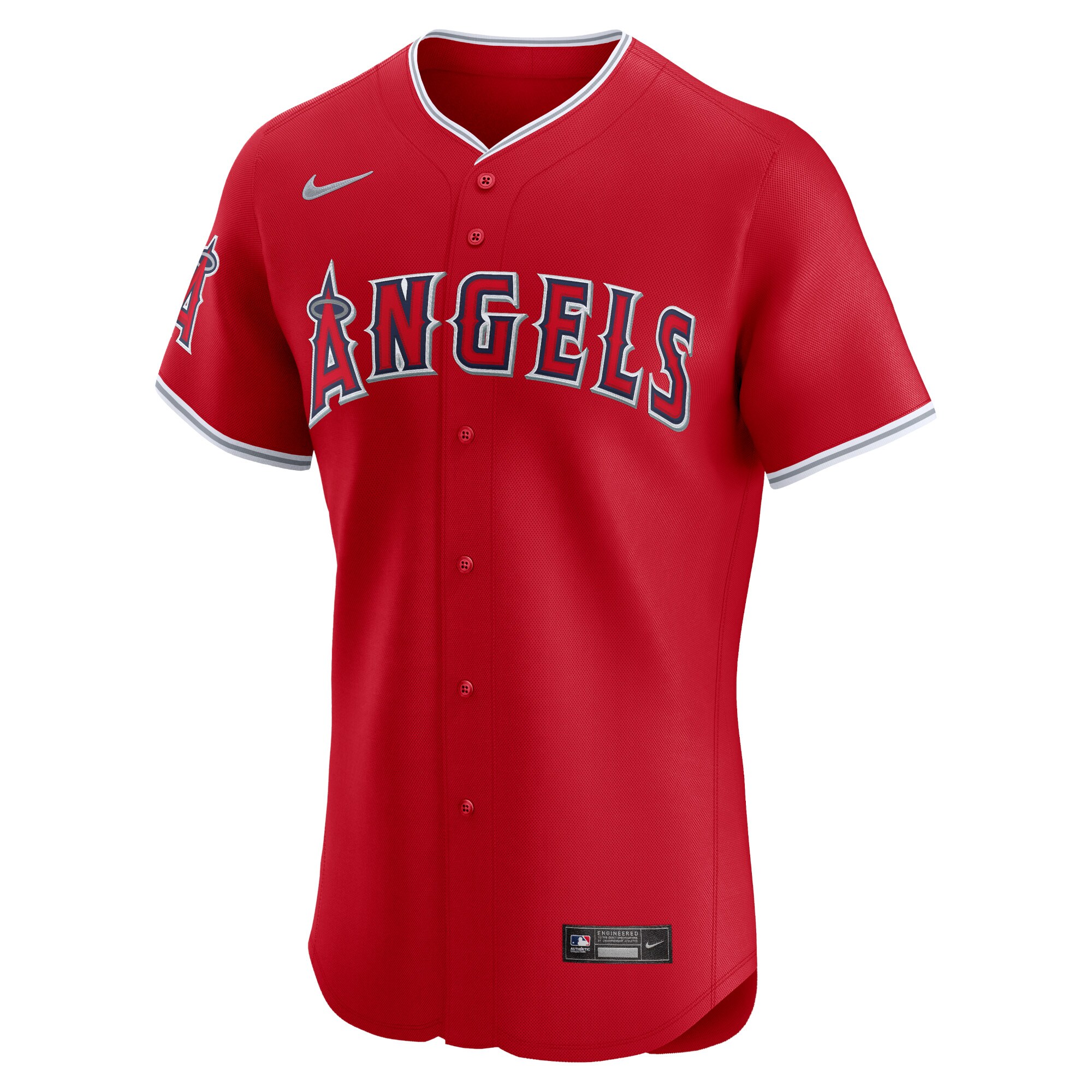 Alternative view of Los Angeles Angels Alternate Vapor Premier Elite Patch Jersey - Red
