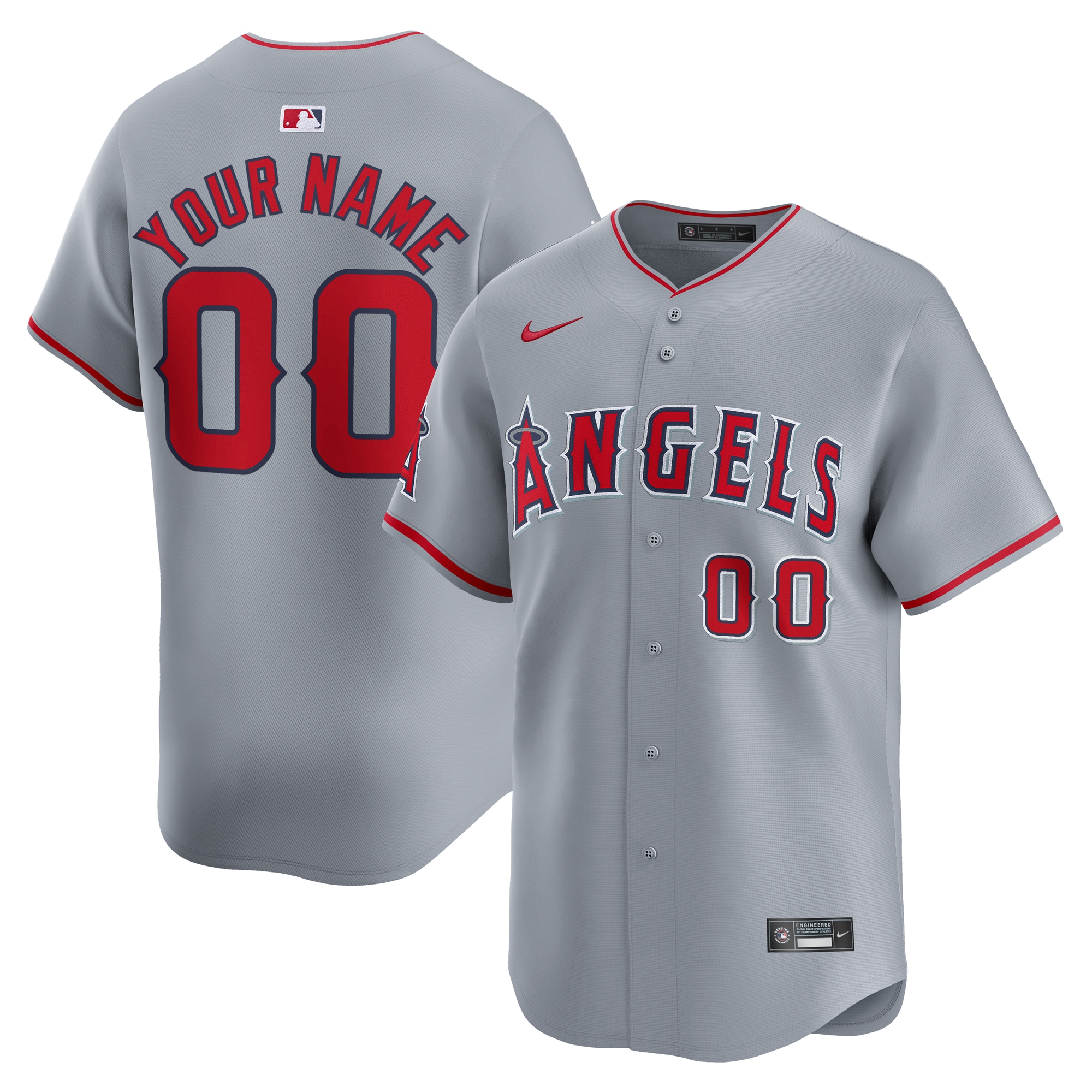 Los Angeles Angels Away Limited Custom Jersey - Gray