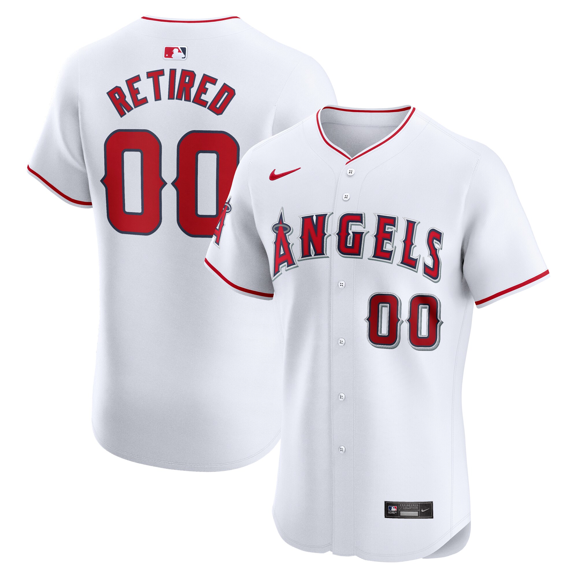 Los Angeles Angels Home Elite Pick-a-player Retired Roster Jersey - White