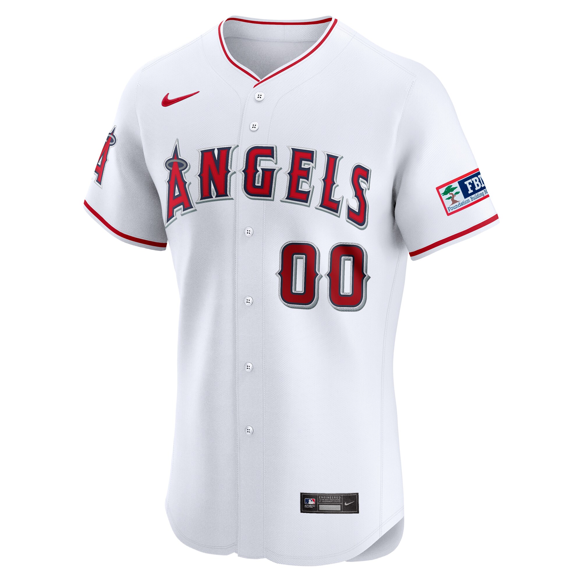 Alternative view of Los Angeles Angels Home Elite Pick-a-player Retired Roster Patch Jersey - White