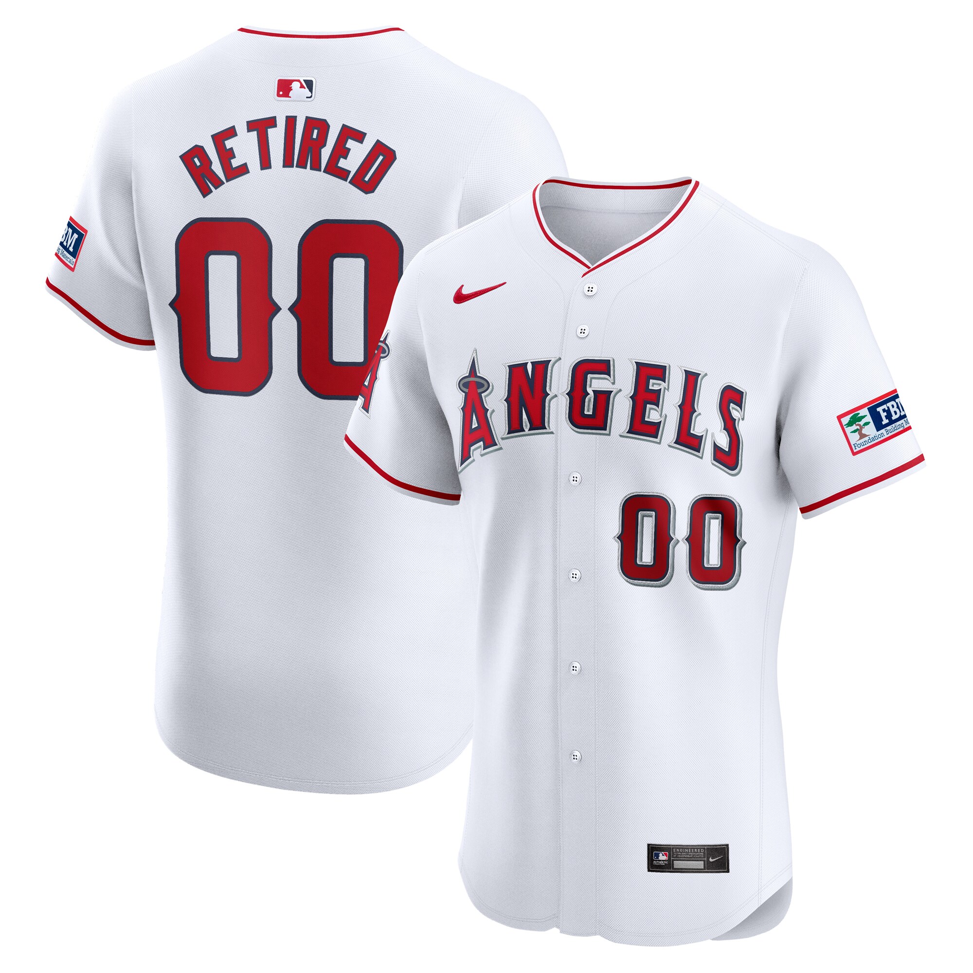 Los Angeles Angels Home Elite Pick-a-player Retired Roster Patch Jersey - White
