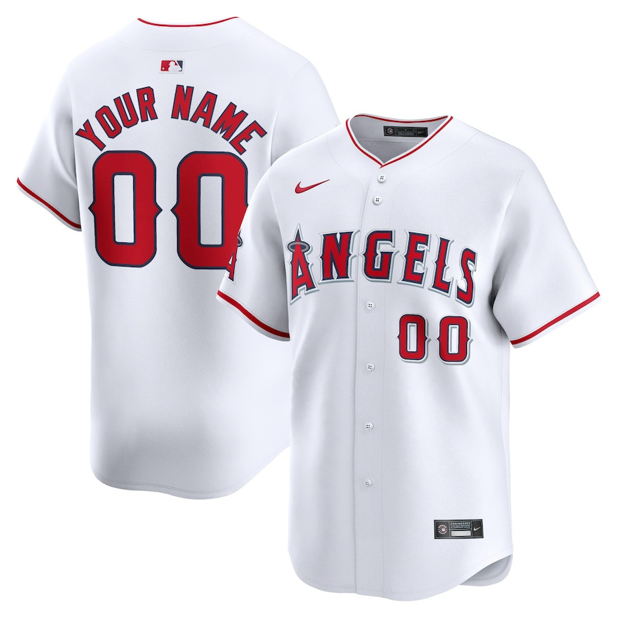 Los Angeles Angels Home Limited Custom YOUTH Jersey - White 