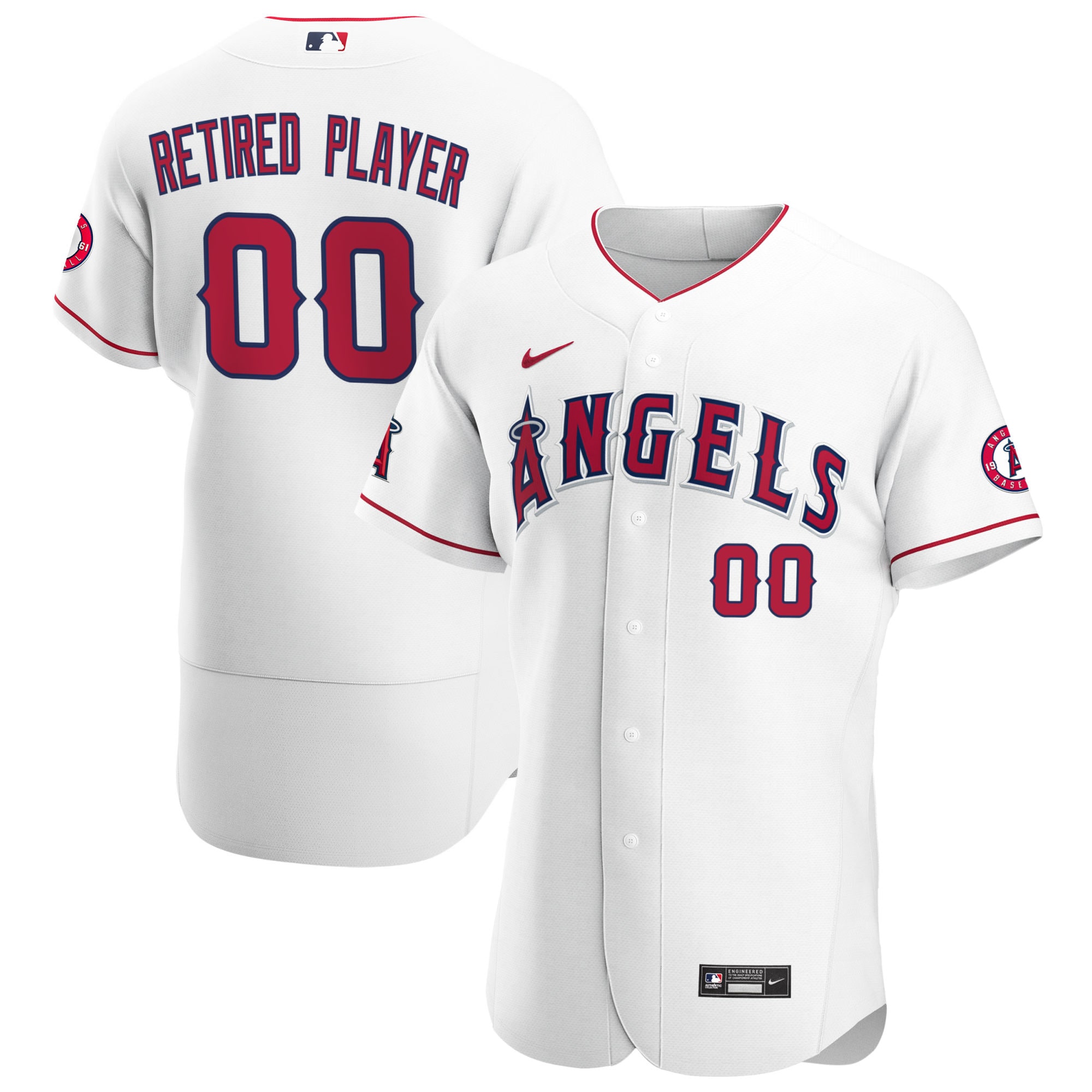 Los Angeles Angels Home Pick-a-player Retired Roster Authentic Jersey - White