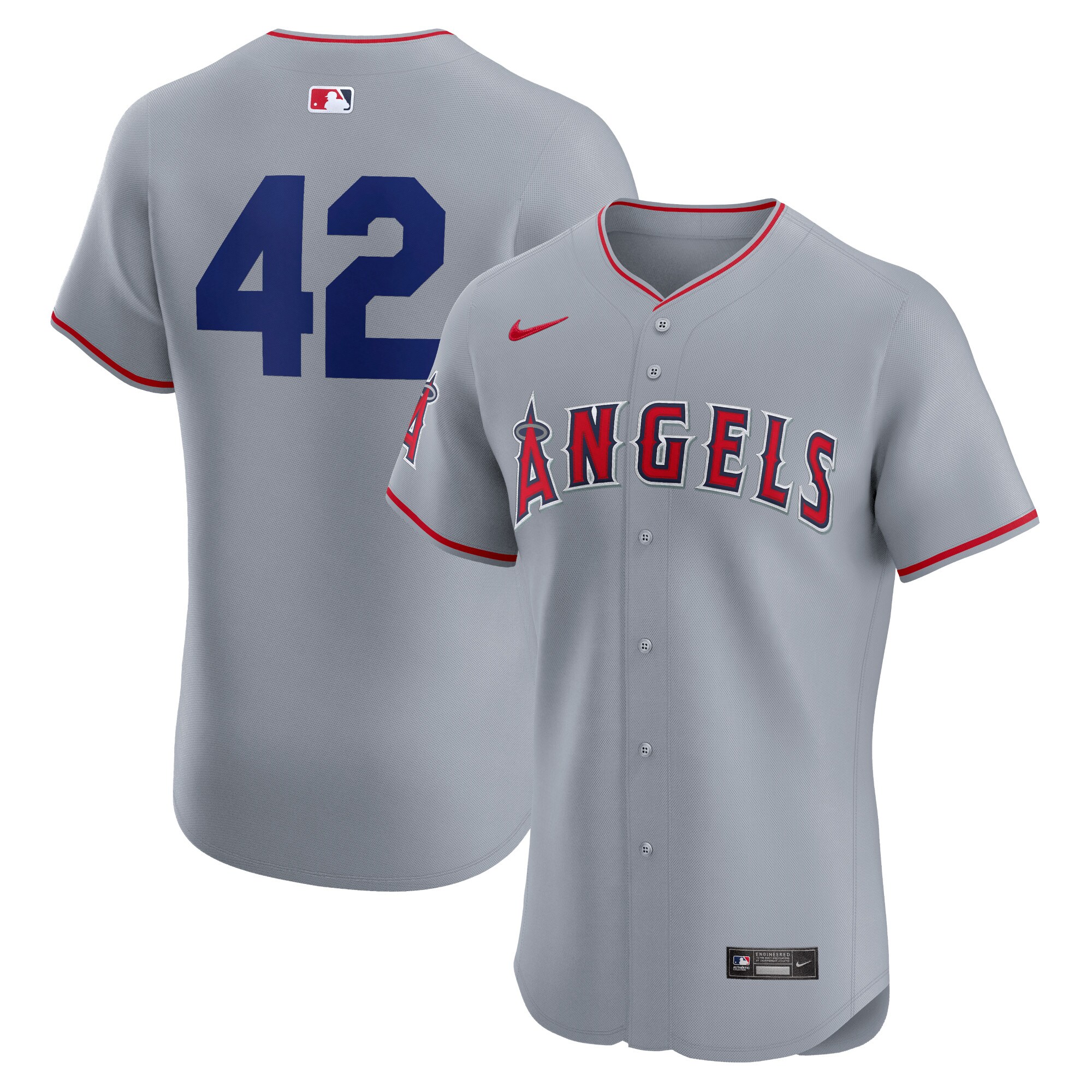Los Angeles Angels Road 2024 Jackie Robinson Day Elite Jersey - Gray