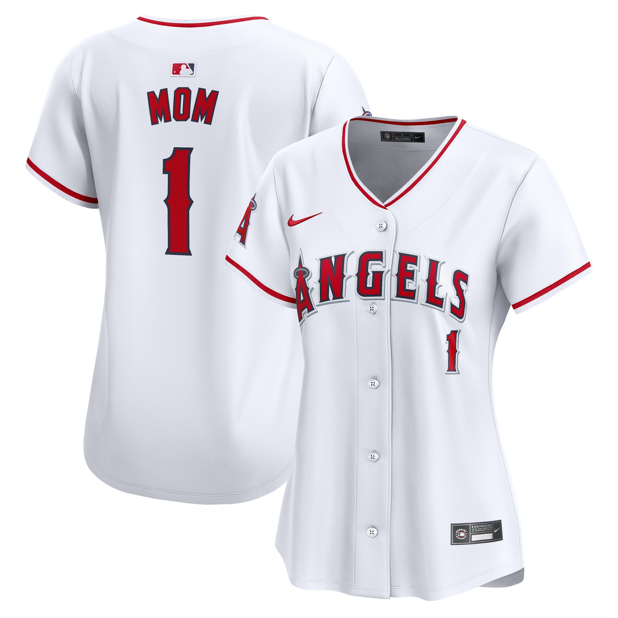 Los Angeles Angels Women's #1 Mom Home Limited Jersey - White